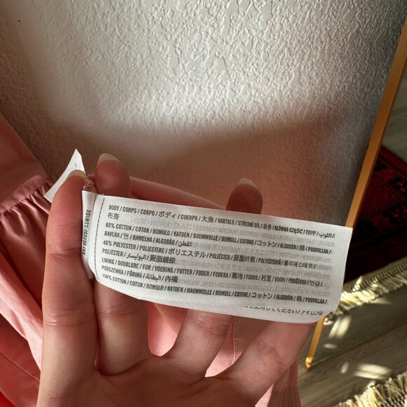 Abercrombie & Fitch Pink Smocked Easy Maxi Dress Women’s Size M Tiered Ruffle - Picture 8 of 9